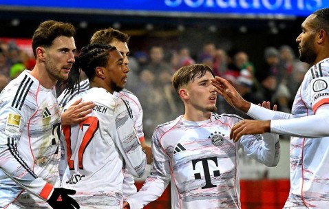 拜仁4-0大胜，美因茨0-0战平，德甲第15轮积分榜揭晓：拜仁独领风骚